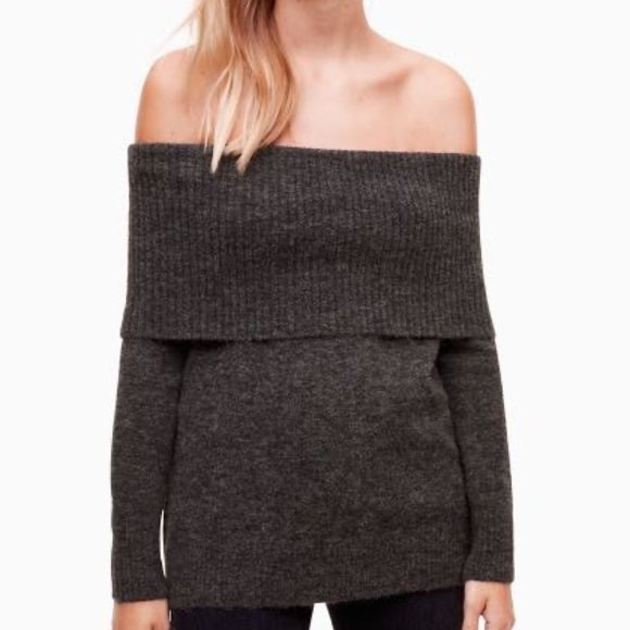 Aritzia Wilfred Free Faretta Off-Shoulder Sweater - Picture 2 of 8